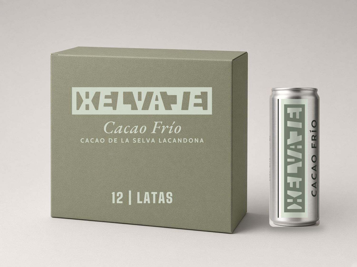 Caja de 12 latas de cacao frío XELVAJE